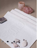 Jacquard hotel towels with logo