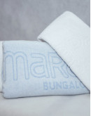 Jacquard hotel towels with logo